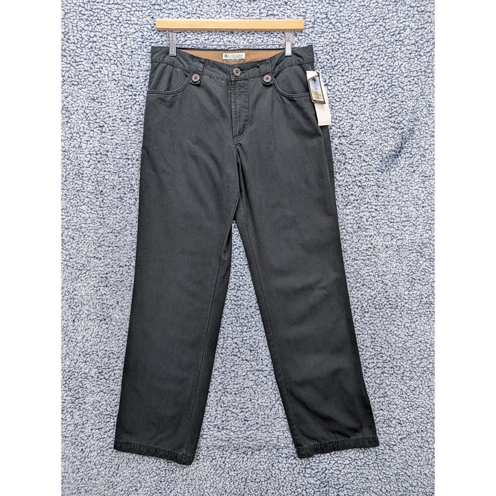 NWT VTG Columbia Khaki Pants Size 10 Straight Leg Y2K Hiking Outdoor 90s Black